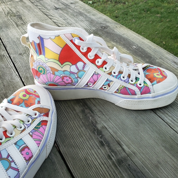 adidas Multicolor Graphic Platform Sneakers - Picture 7 of 11